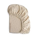 mushie Extra Soft Muslin Fitted Crib Sheet | 192 Thread Count | 28x 52 (Bees)