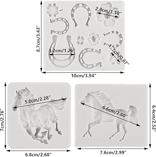 Vista 20 de Molde de silicona para cabeza de toro, para botas de flecha, herradura, pezuña de herradura, molde de fondant, molde de sillín para decoración