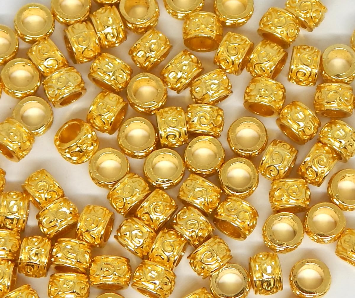 Perline 6mm Argentate Perline Sciolte In Ottone Argentato - Per Creare Gioielli Fai Da Te E Braccialetti Perline Melone Ottone - Foto 3