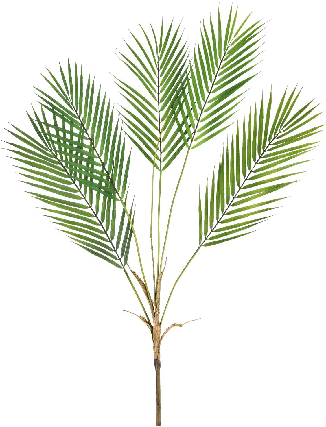 Sunm Boutique Artificial Palm Leaves, Single Leaf Palm Fronds Faux Artificial Plant Tropical Palm Leaves Faux Monstera Leaves for Home Kitchen Party Decor (Green,32.6")