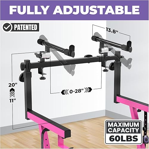 Miniatura 2 de Liquid Stands Soporte de teclado de piano dual con 2do nivel, estilo Z, ajustable y portátil, soporte de música resistente de 2 niveles para