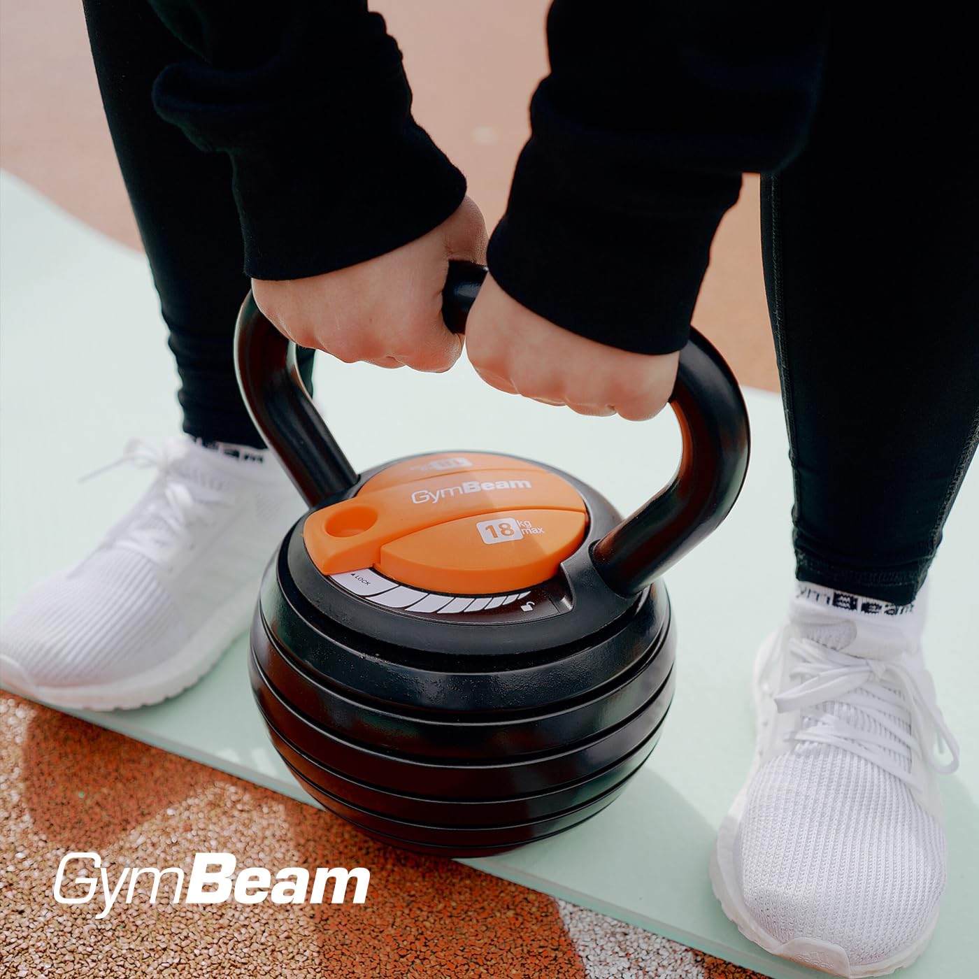 GymBeam Kettlebell Regolabile da 4,5-18 kg, Set di Kettlebell per Sollevamento Pesi, Strumenti di Allenamento in Ferro e ABS per Forza e Cardio, Ideali per Squat, Deadlift, Bench Press, KB Swing