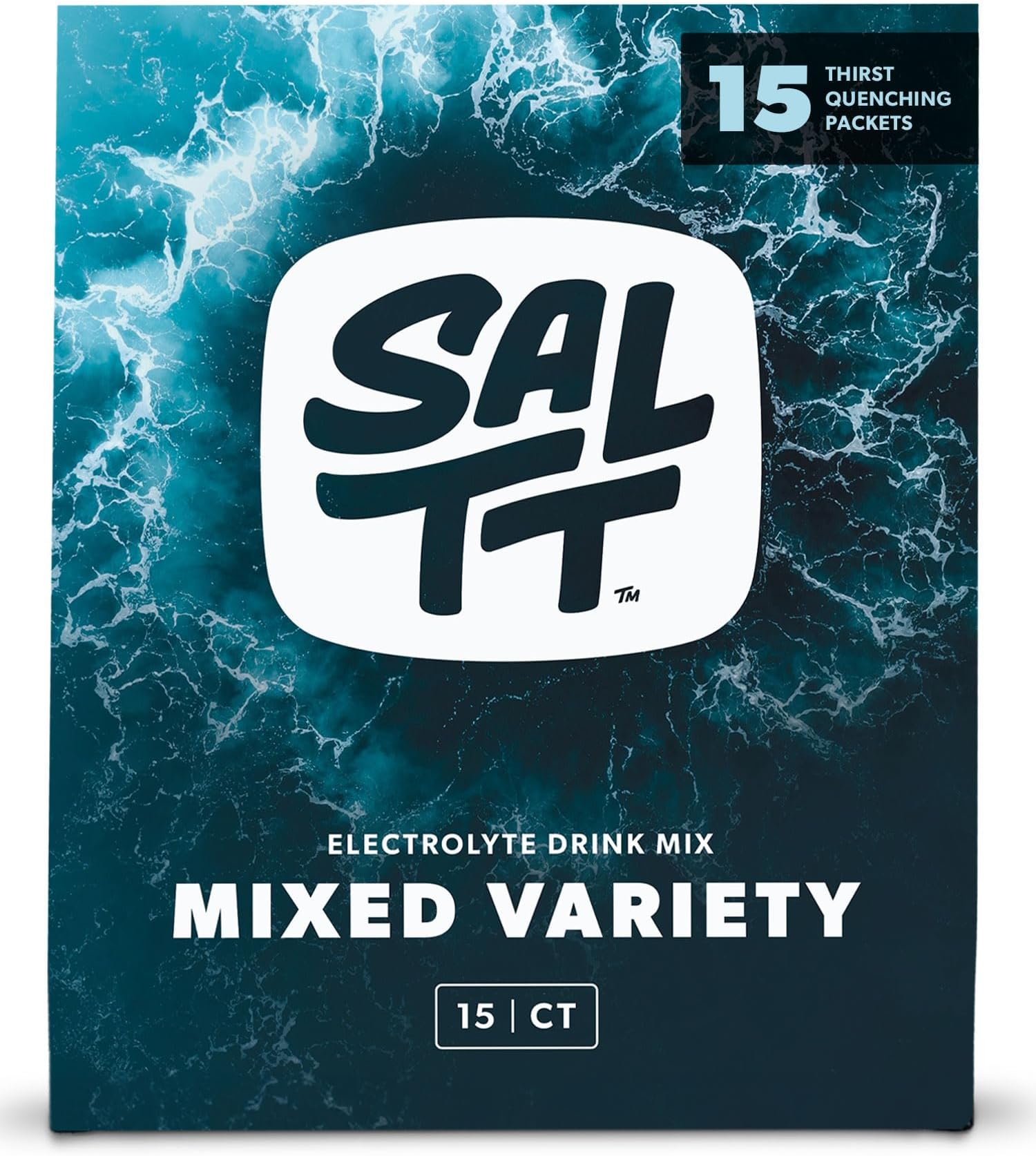 SALTT Electrolytes Powder Packets, All Things Mixed Variety Pack (15 Packets) - Magnesium, Potassium, Sodium, Trace Minerals - Vegan & Gluten Free - Travel Essentials - Made in USA