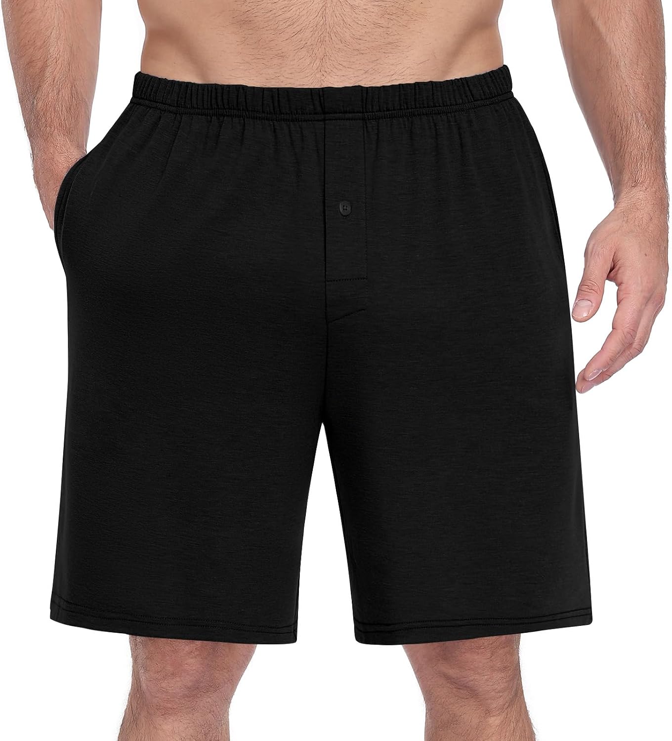 MLXSJ Mens Pajama Shorts Lounge Sleep Shorts Casual Soft Pajama Bottoms with Pockets