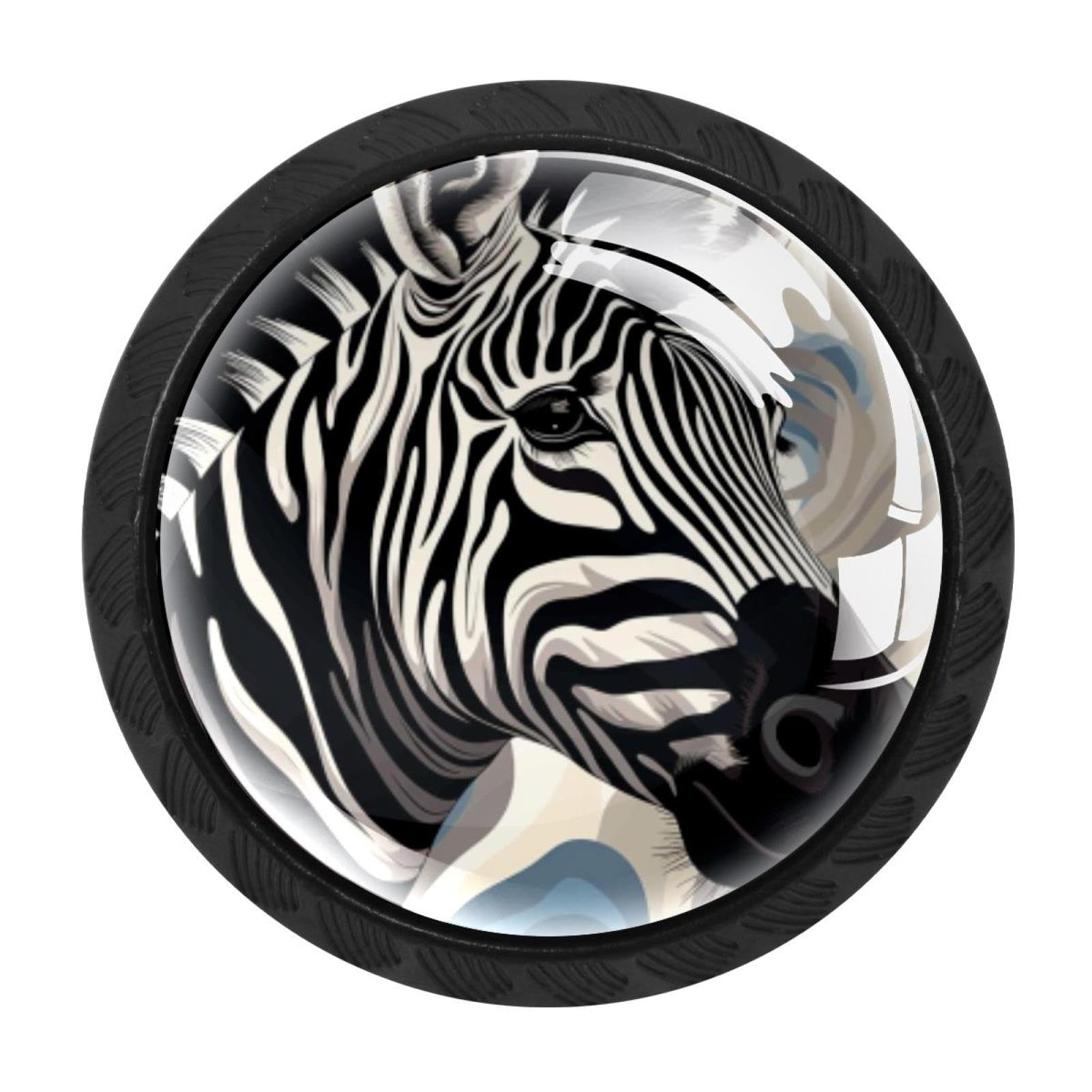 CHENZZZZ Zebra Drawer Knobs Pull Handle Crystal Glass Circle Shape Cabinet Drawer Pulls Cupboard Knobs with Screws for Kitchen Cupboard Dresser Wardrobe etc