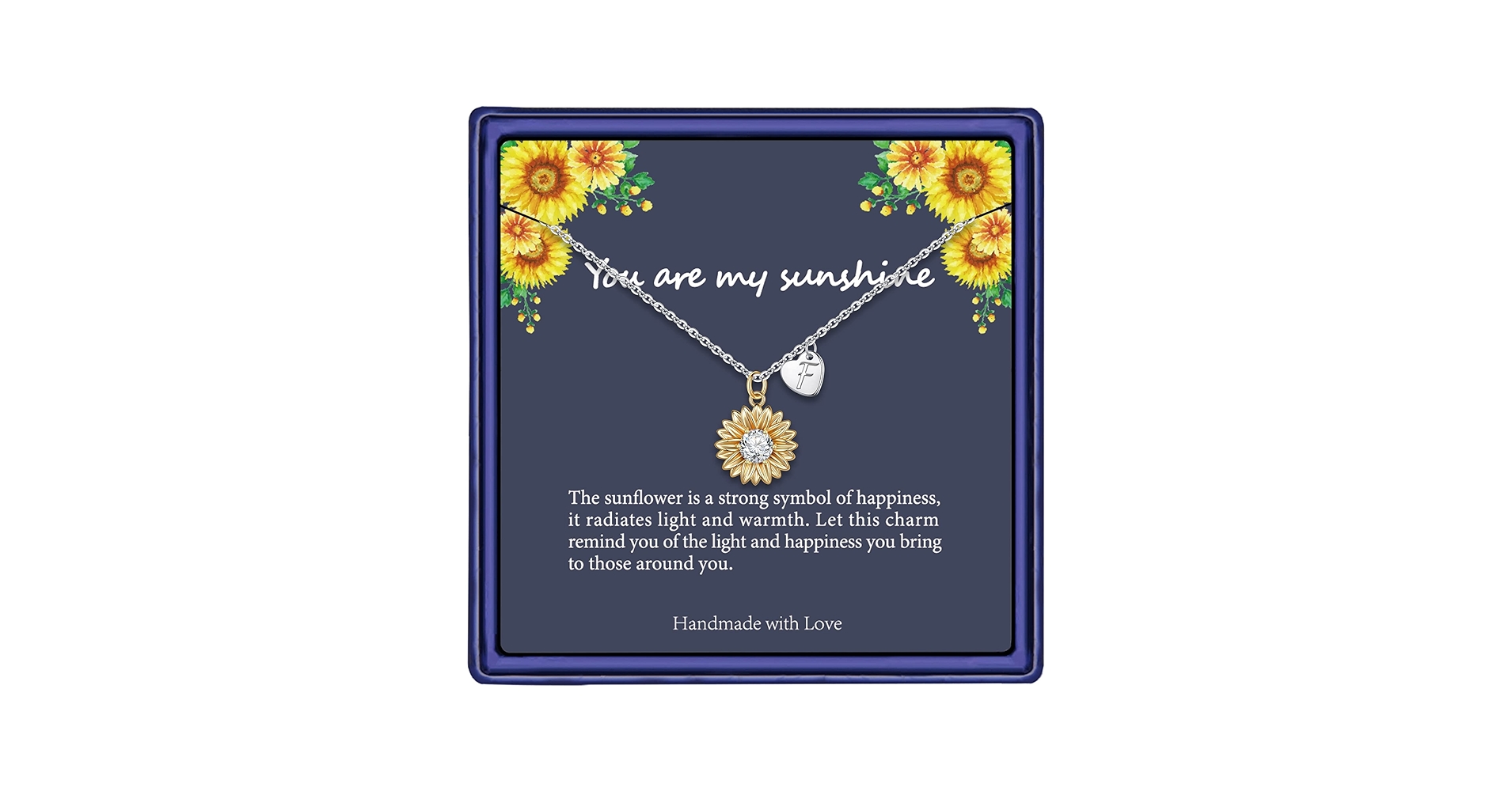Amazon.com: MONOZO Initial Sunflower Necklace for Women