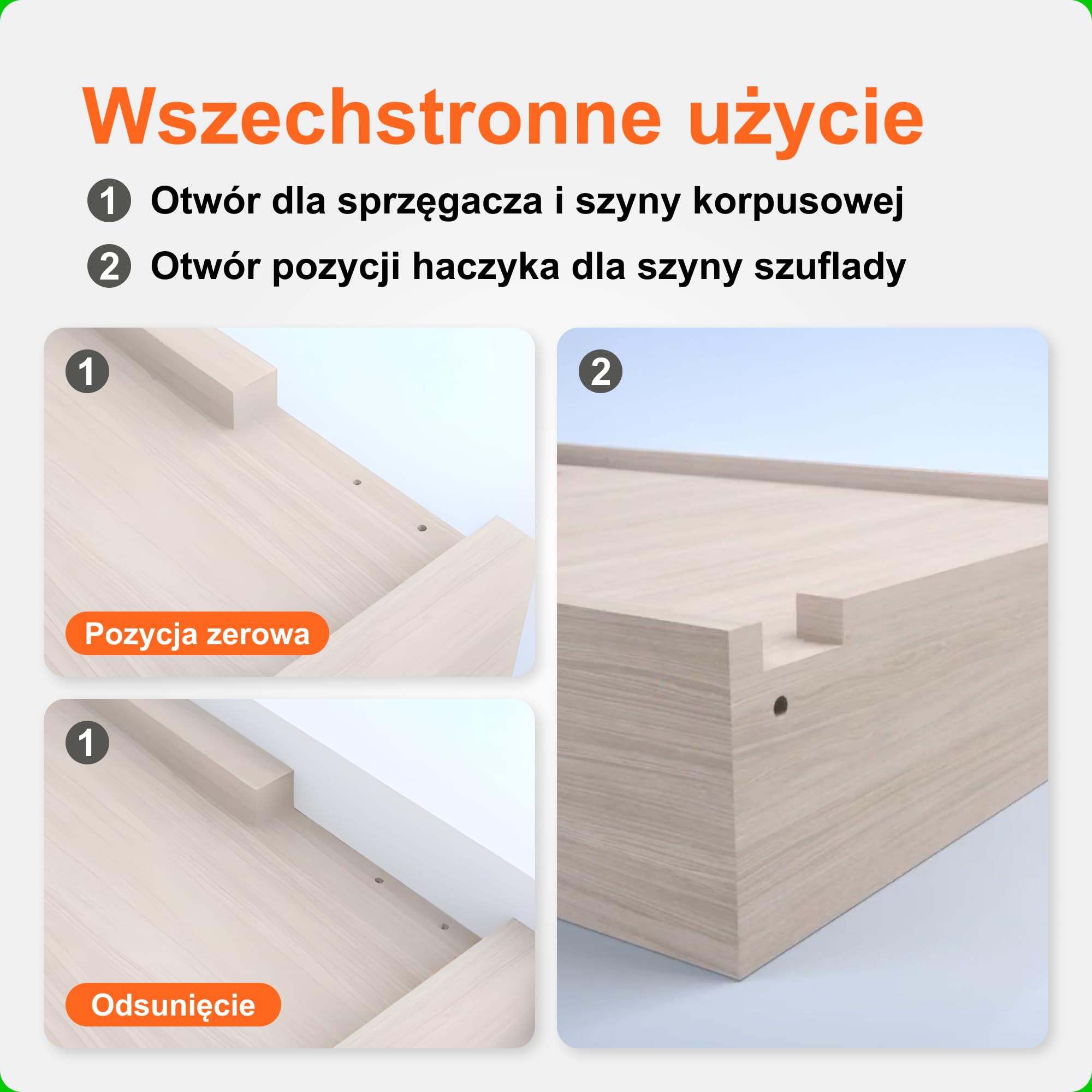 Blum Szablon wiertniczy do TANDEM/MOVENTO, T65.1000/T65.9000 ręczny powered, pomarańczowy, szablon do wiercenia, tworzywo sztuczne