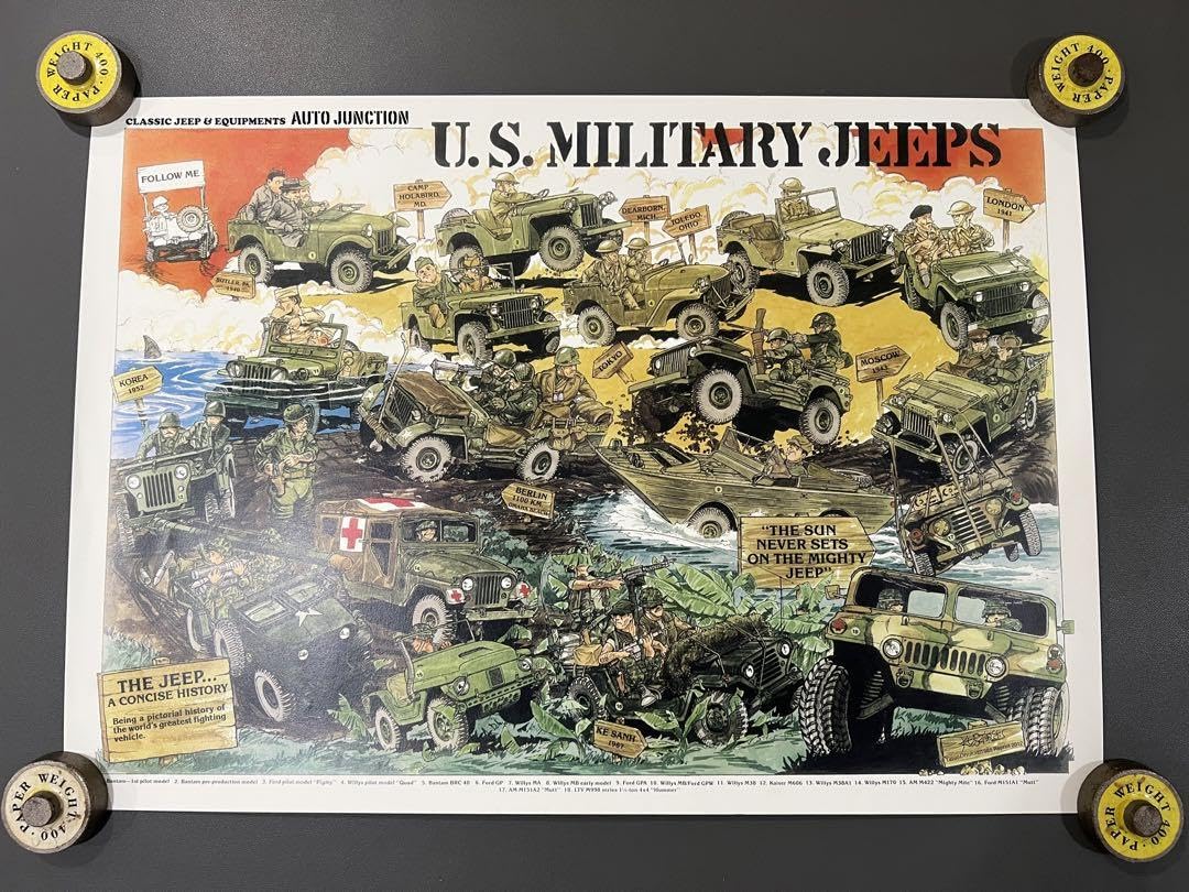 Amazon.co.jp: 大塚康生 アメリカ軍用ジープポスター MVJウィルス