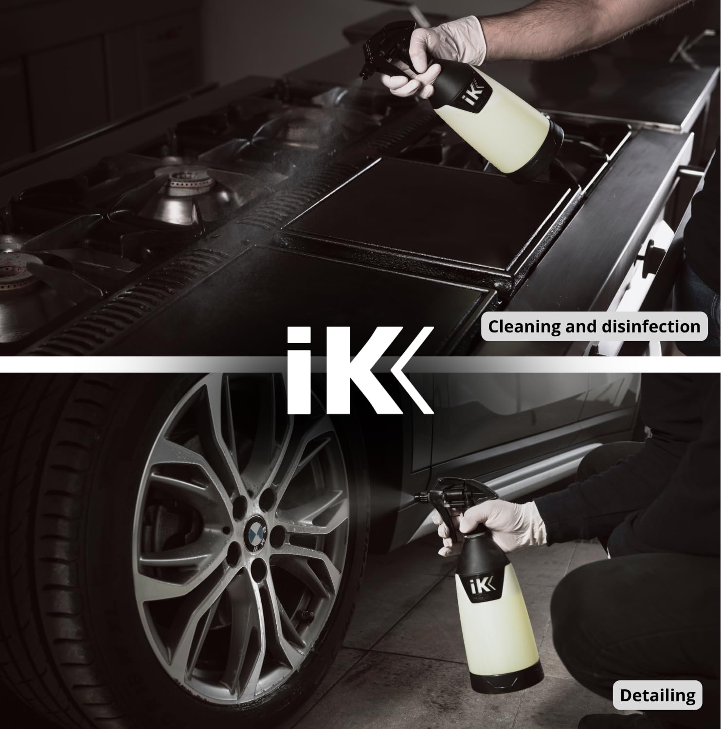IK MULTI TR 1 – Profesjonalny opryskiwacz ręczny 1 l – lekki – do czyszczenia i dezynfekcji – detailing – kompatybilny z chemikaliami – zbiornik półprzezroczysty – Hiszpania