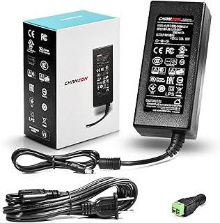 Chanzon 12V 5A LED Strip Power Supply 60W AC DC Adapter UL Listed for CCTV 2.1x5.5 2.5x5.5 Plug (Input 110V-220V, Output 12 Volt 5 Amp 60 Watt) Converter LED Driver Lighting Transformer 12 V 5 A