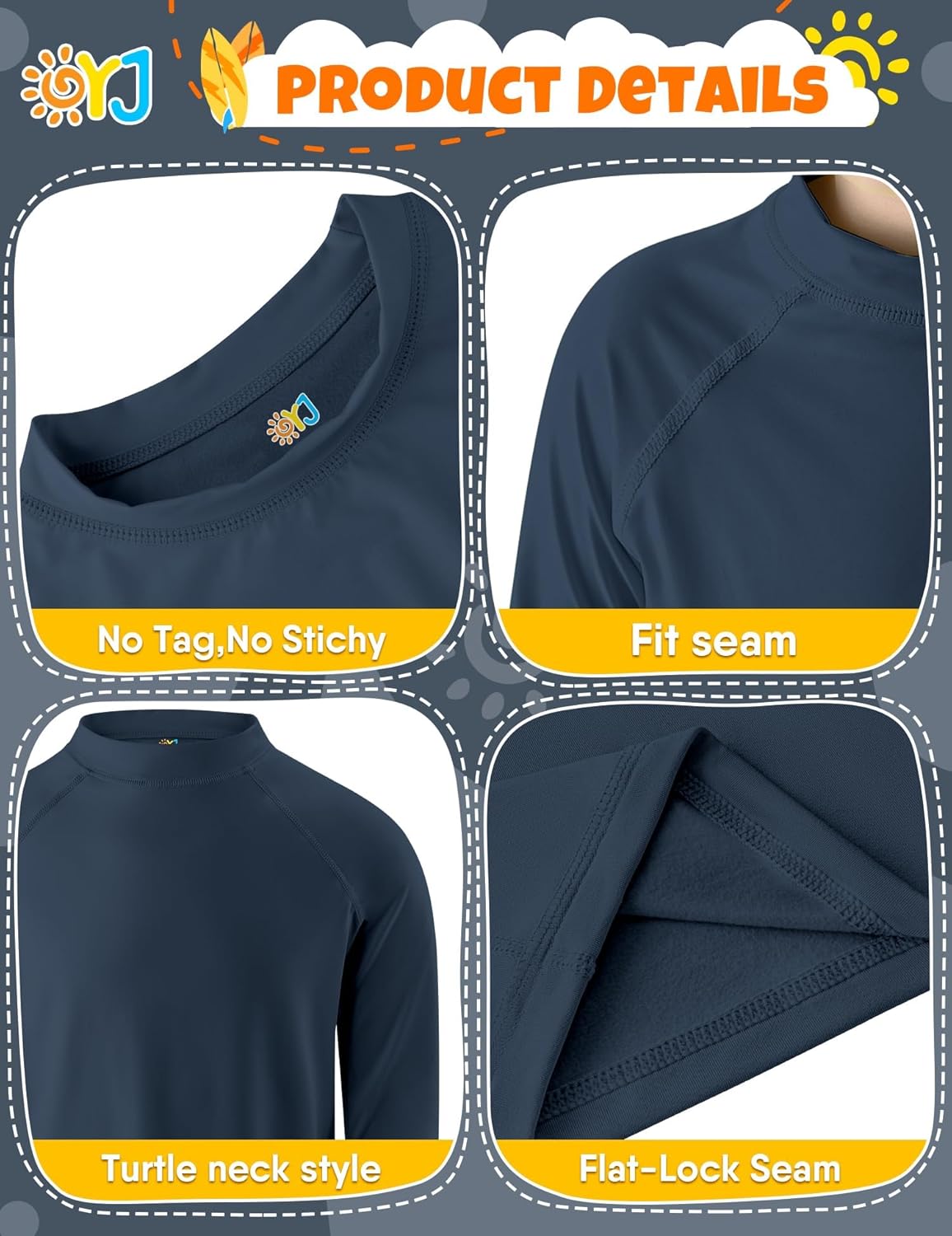 Youth Boys Compression Thermal Shirt Long Sleeve Fleece Lined Athletic Baseball Football Undershirts Sports Base Layer - Image 6