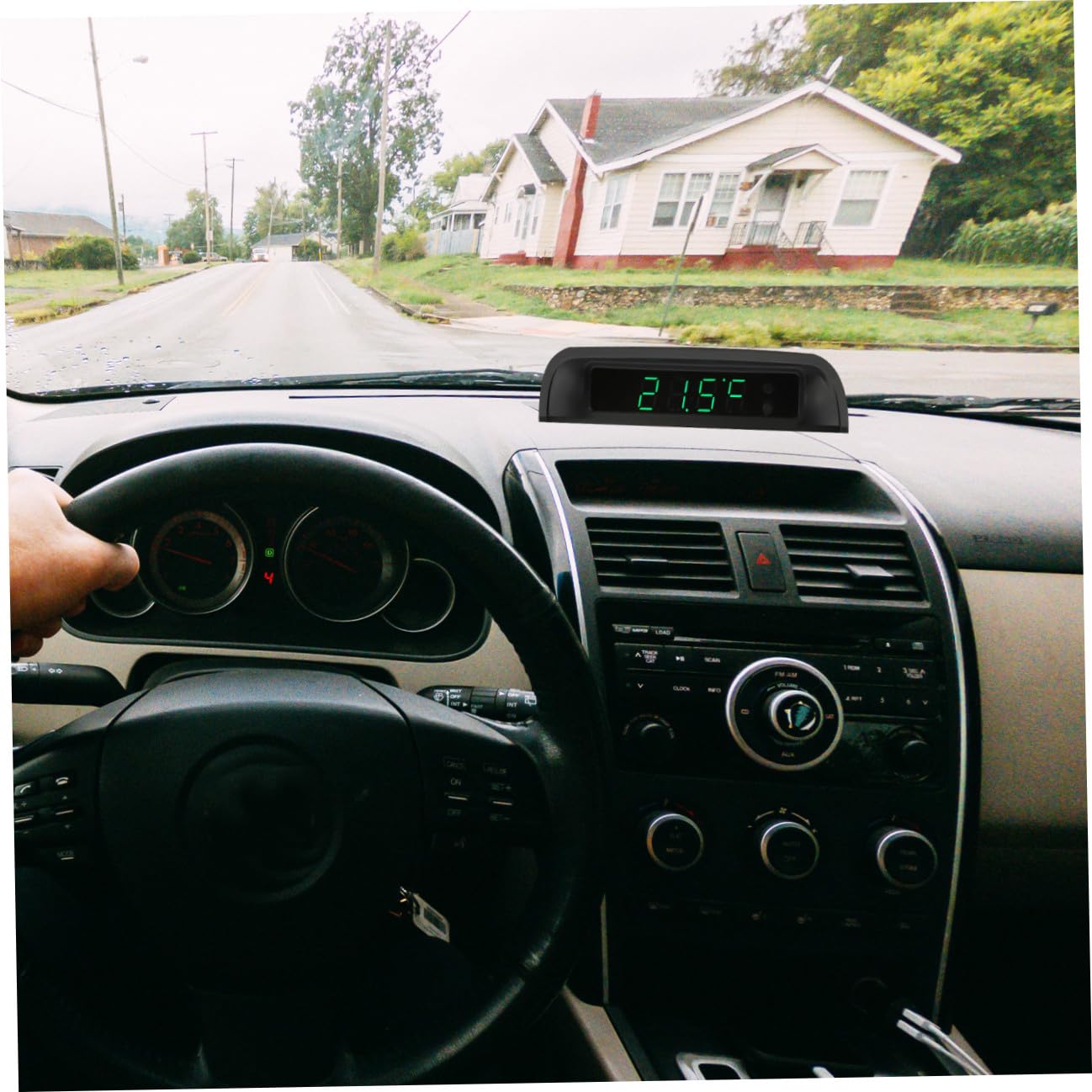 Ciieeo High Precision Car Clock Thermometer Digital Clock for Car Night Light Vehicle Accessory Easy Install