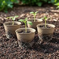 Vista 8 de Maceta de Turba, 126 Paquetes Macetas de Inicio de Semillas de 3.15 Pulgadas con Agujeros de Drenaje Maceta de Vivero Redonda, Macetas de Turba