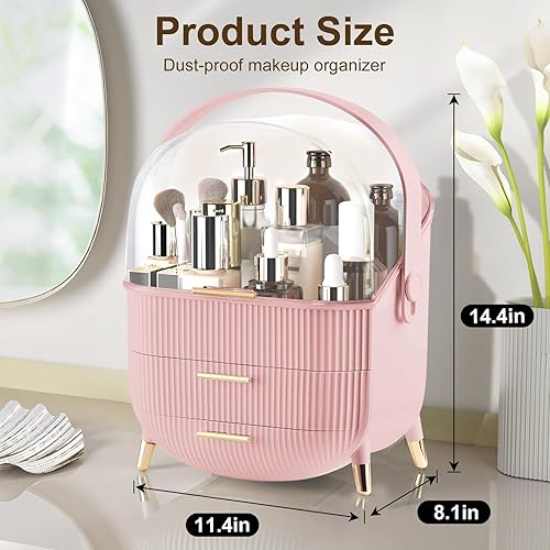 Miniatura 2 de YGJT Organizadores y almacenamiento de maquillaje, organizador de maquillaje para tocador, organizadores de cosméticos para el cuidado de la piel