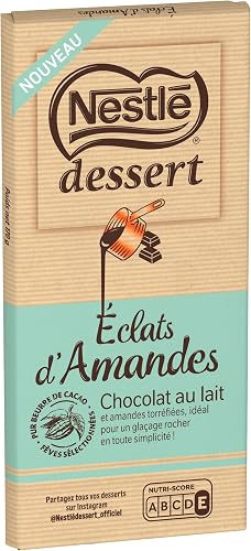 Nestlé Dessert - Chocolat Lait Eclats d'Amandes - Tablette de 170g