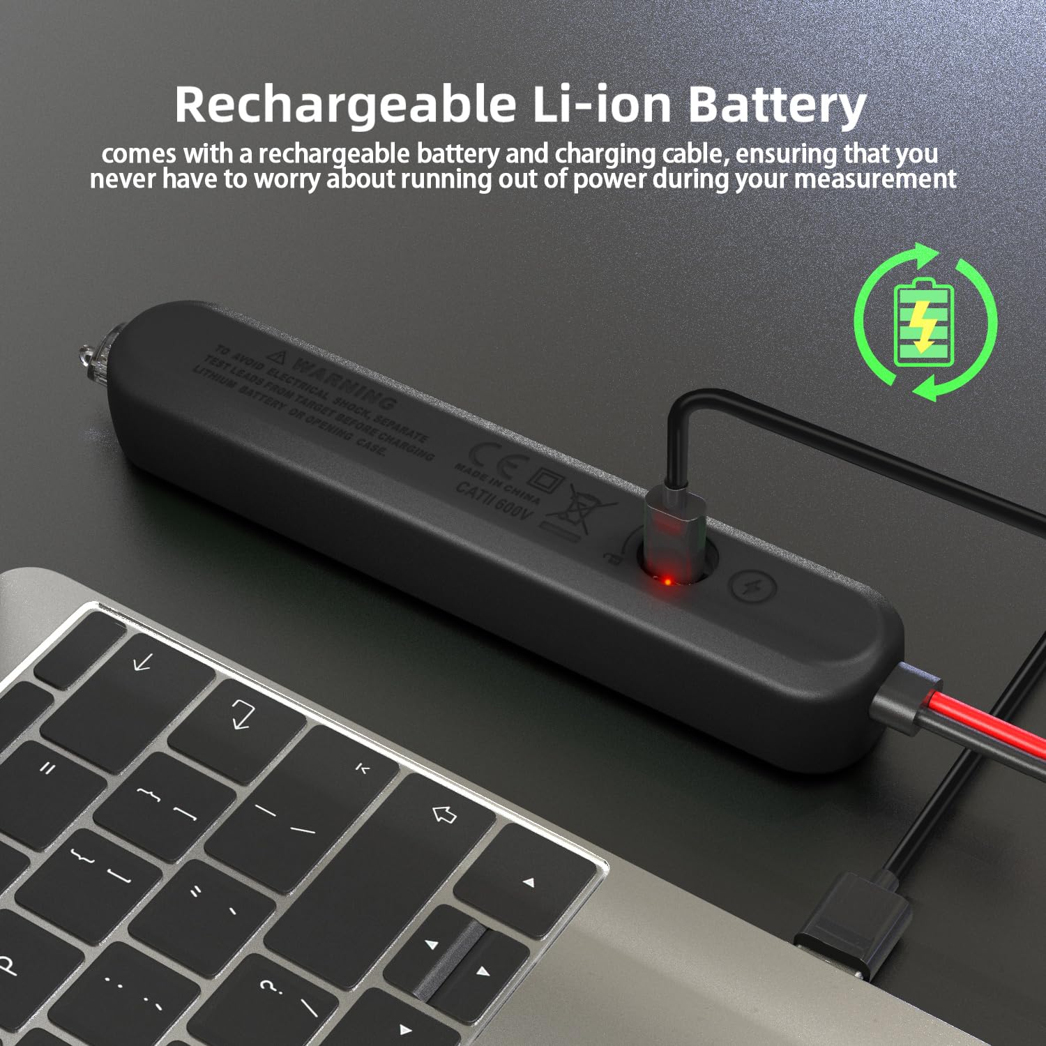 BSIDE S5X Multimeter charging via USB cable