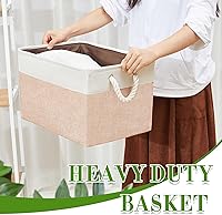 Vista 4 de 6 cubos de almacenamiento pequeños plegables con asas de transporte resistentes, multiusos, organizador para el hogar, oficina, guardería