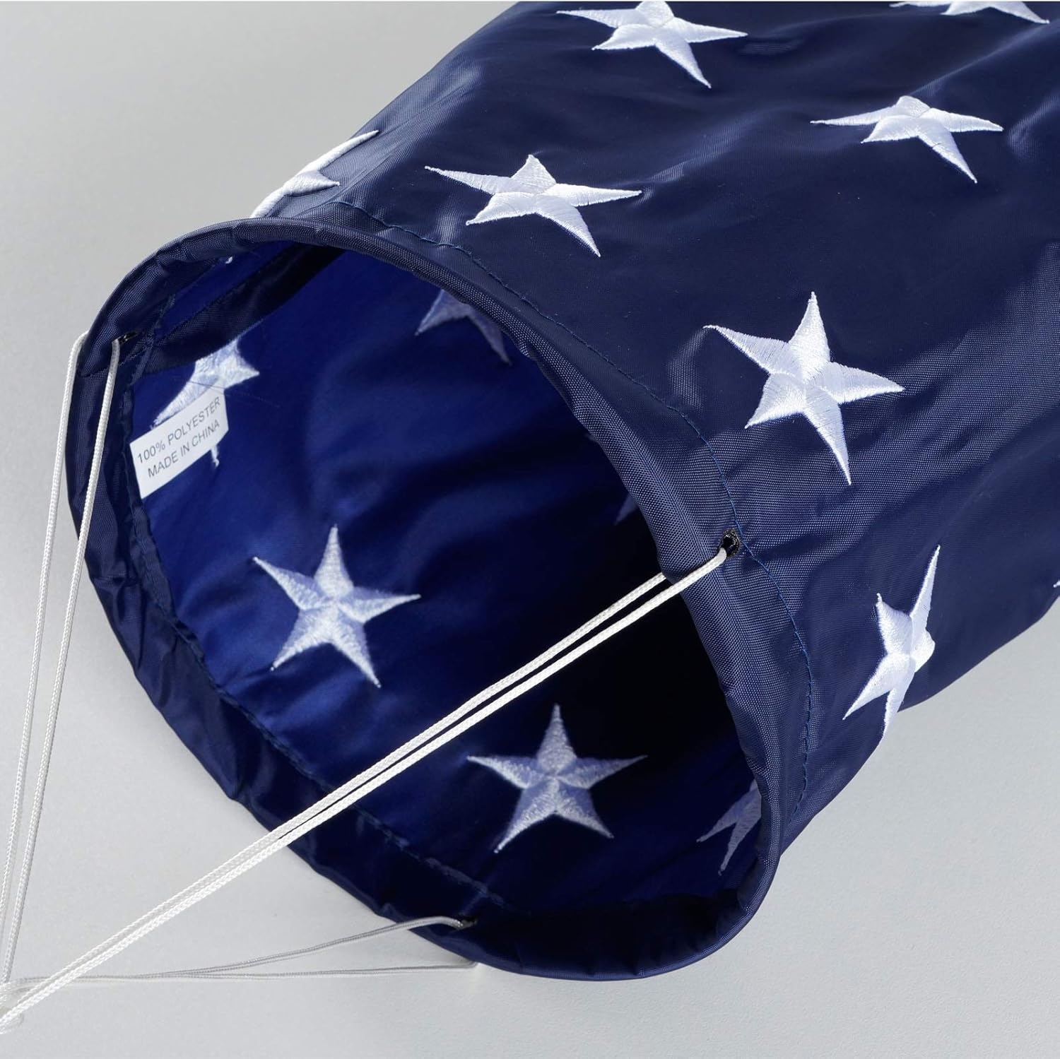 Homissor Embroidered American US Flag Windsock- 60 Inch Outdoor Hanging Heavy Duty 4th of July Red White Blue Patriotic US Flag Wind Sock Fade Resistant weatherproof Patriotic Decorations - Image 3