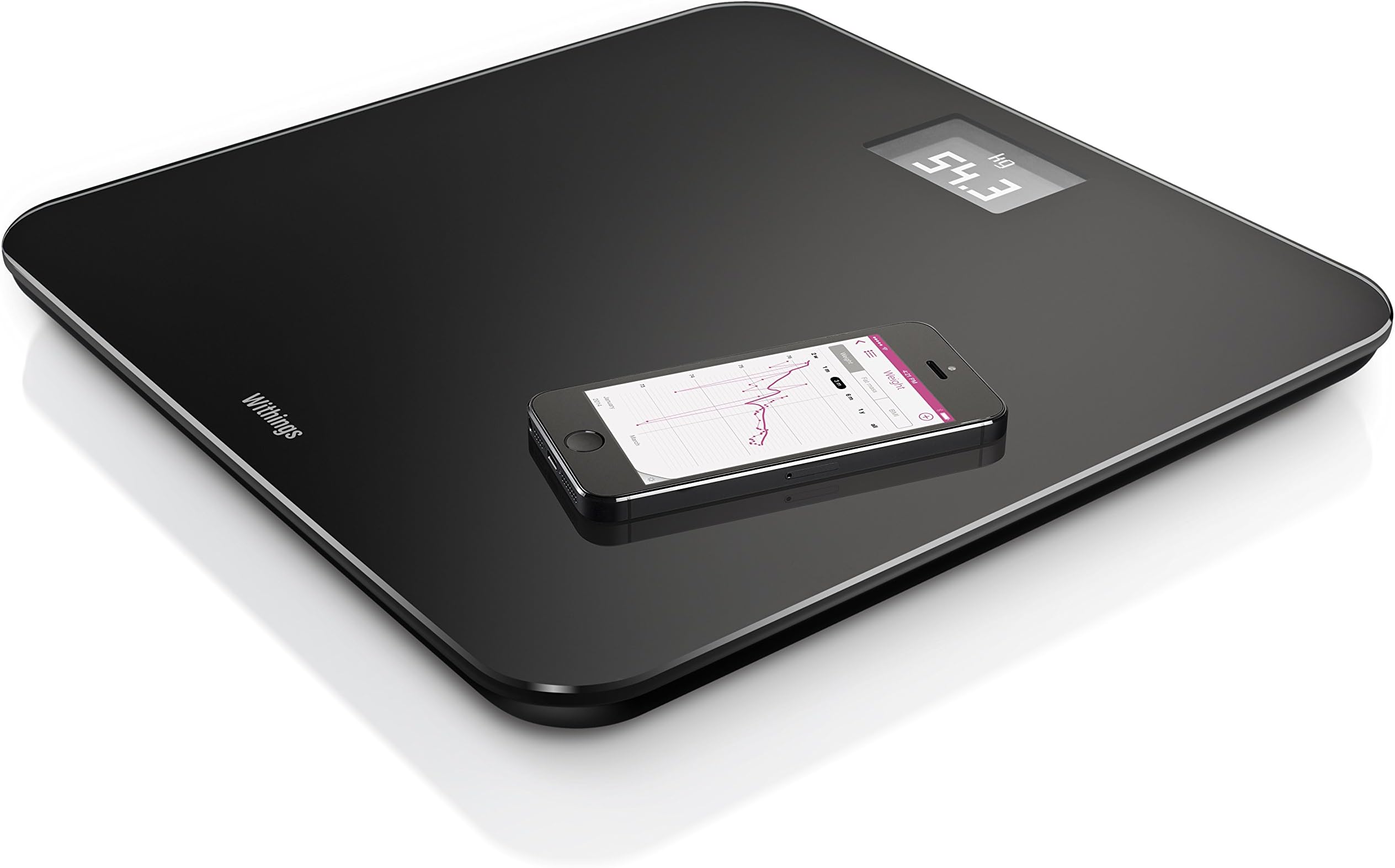 Withings - WS-30 Wireless Scale, Keep Your Weight Loss Goals On Track with This Easy-to-Read Digital Scale, Black