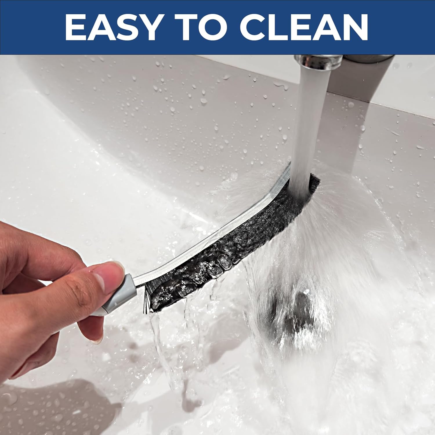 Crevice Cleaning Brushes, Scrub Brush Tool for Hard to Reach Tight Spaces, Home Essentials Cleaning Supplies for Shower, Bathroom, Kitchen, Toilet，Window (2, White)