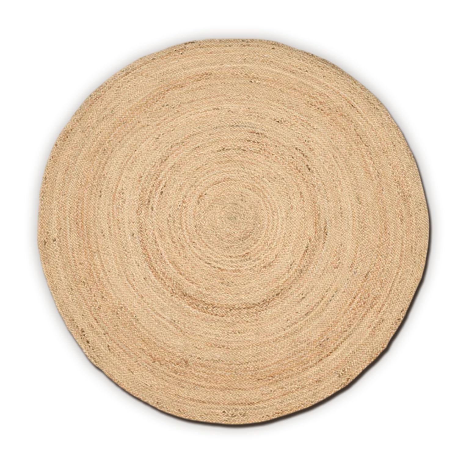 HANIESTA Round Jute NatureRug, Natural Coil Handmade Rug in 100% Undyed Jute, Woven Area Rug for Living Room, Bedroom, Hallway & Scandinavian Home Decor, 200x200 cm — image 1