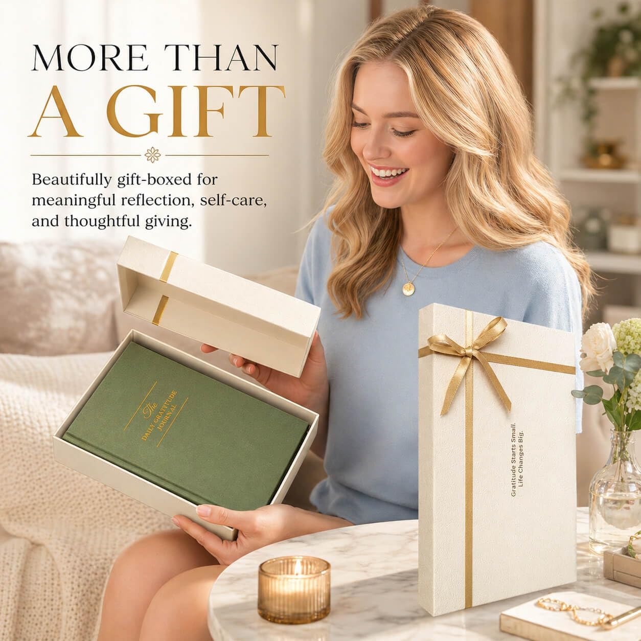 Gratitude Journal 2026 – Undated Daily Gratitude Journal with Upgraded Dynamic Prompts & Gift Box – 5 Minute Reflection, Mindfulness & Happiness Journal for Women & Men