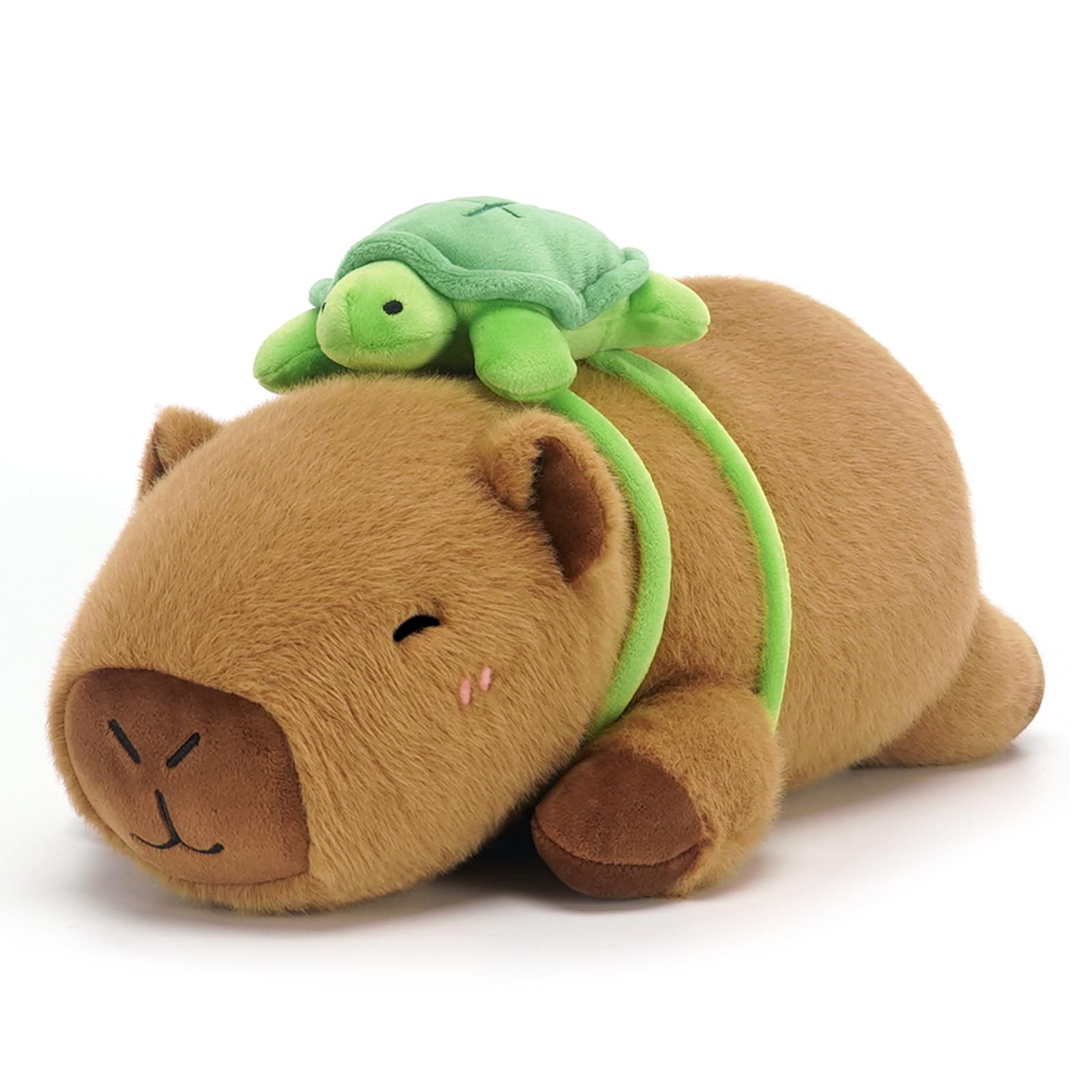 SQEQE Gewichtetes Capybara Kuscheltier, Weiches Wasserschwein Plüschtier Kuscheltierkissen mit Gewicht, Cute Plüschtiere für Kinder und Erwachsene 35CM - 2