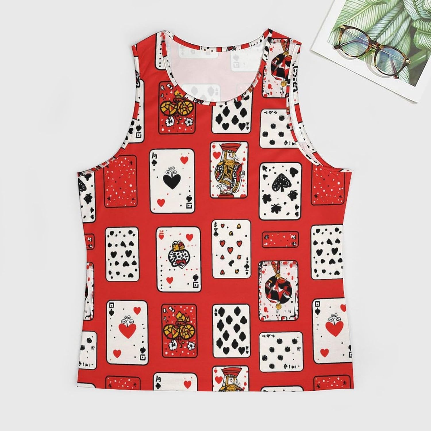 Card Suit Men Tank Top Workout Shirt Muscle T Shirt 5XL