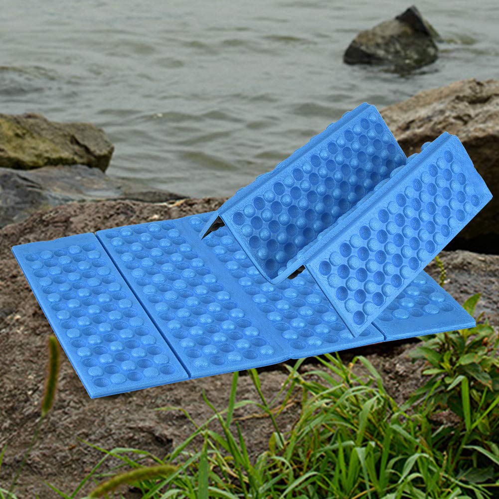 Cuscino per Seduta,Cuscino per Sedile da Escursionismo Pieghevole, Cuscino per Seduta in Schiuma per Zaino in Spalla, Tappetino da Campeggio, Tappetino Pieghevole Impermeabile per Picnic(Blu), C