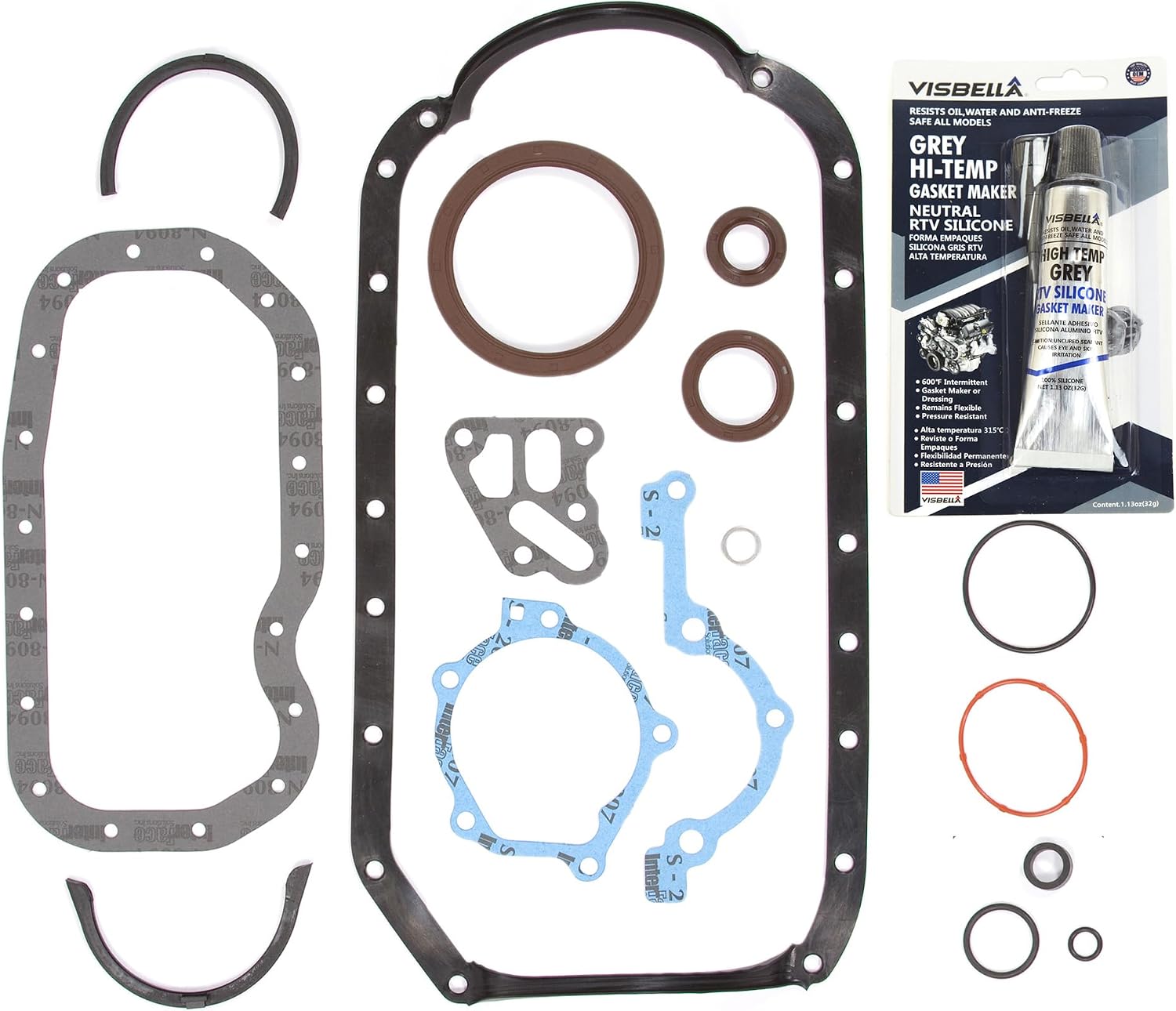 DG-8614962000 Lower Conversion Gasket Set Compatible With/Replacement For 89-96 Honda Passport Isuzu Amigo Pickup Trooper 2.6 4ZE1