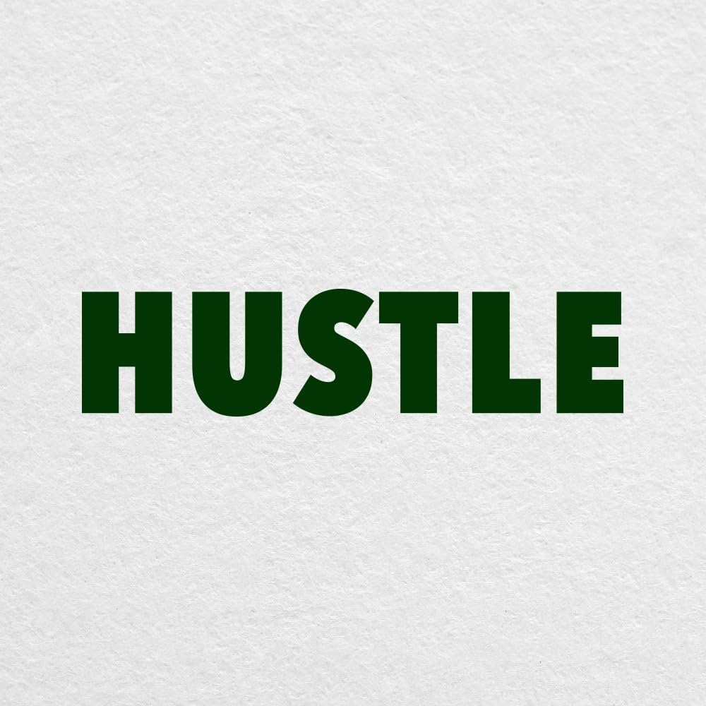Hustle Typography - 5" Wide Dark Green Decal - for MacBook, Car, Laptop, or Anything!