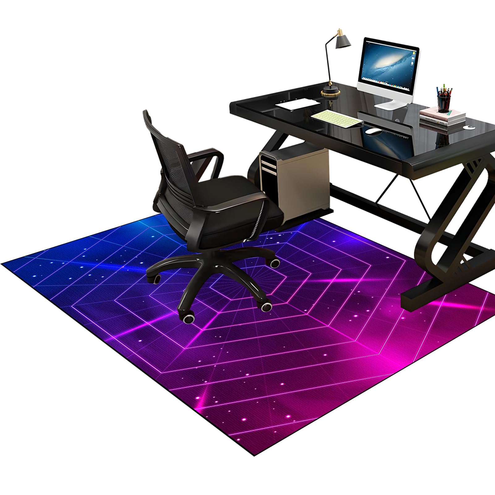 Tkuhknag Carpet Protector Chair Mat, Easy Glide Home Office Rolling Chair Mat for Low Pile Carpets, 120 x 150 cm Rectangular Hard Carpet Floors Protector, Gaming Chair Mat Non-Slip Desk Chair Mat