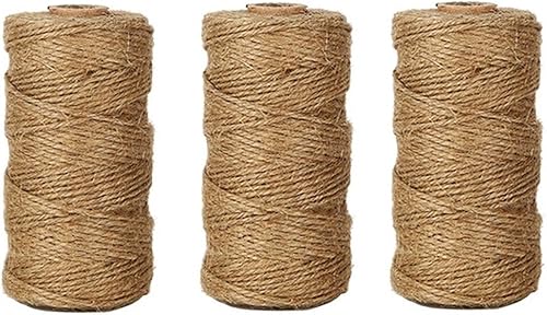 Vista 54 de Cordel de yute natural para arte, manualidades y navidad, cordel de embalaje duradero Gris