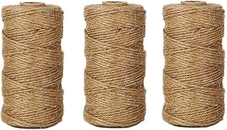 984 Feet Jute Twine, 3 Pcs X 328 Feet Christmas Twine, Best Arts Crafts Gift, Durable Packing String, Brown