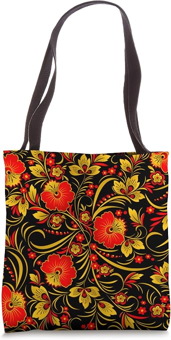 Khokhloma Painting Hohloma Russian Souvenir Tote Bag