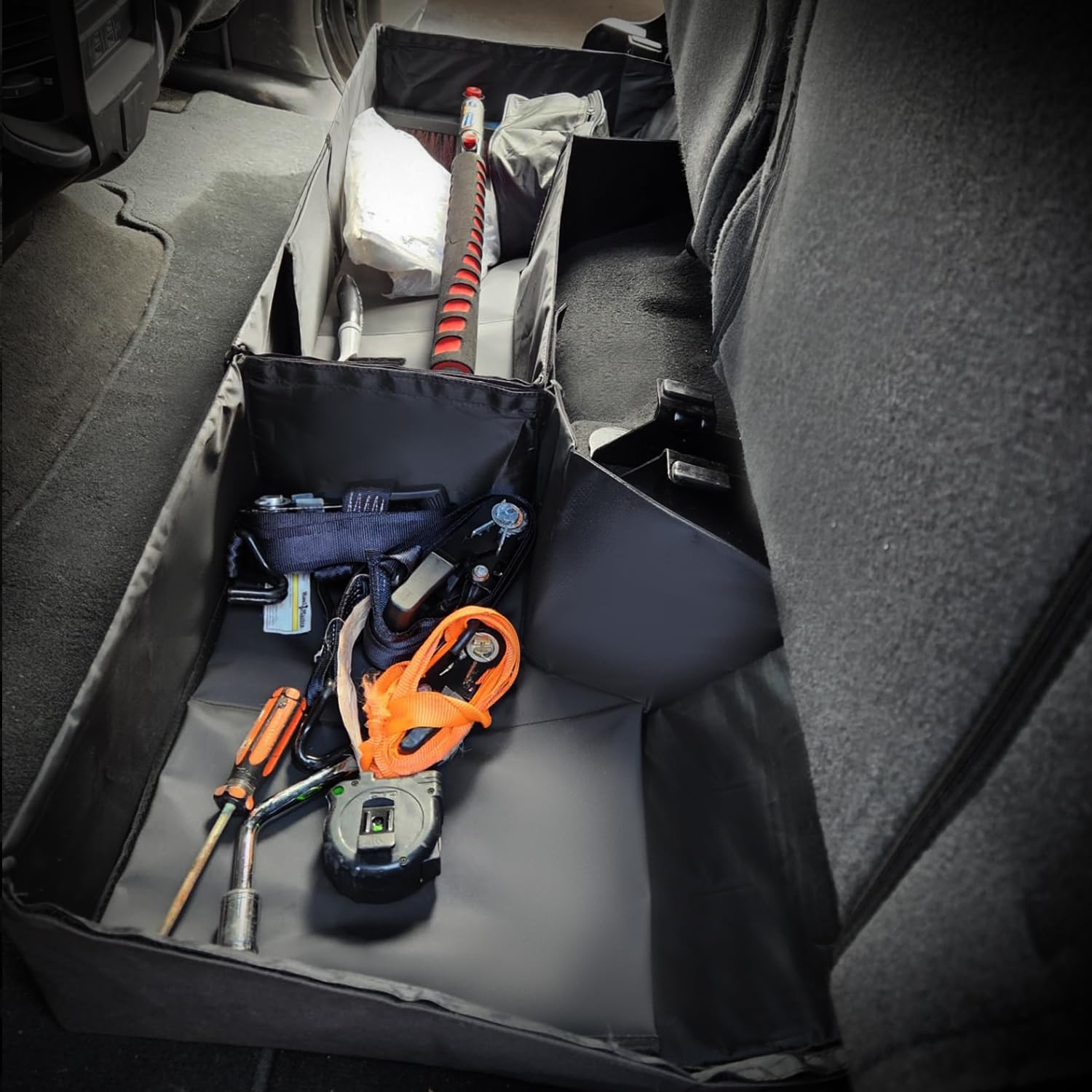 Faltbarer Untersitz-Organizer für Dodge Ram 1500 Crew Cab 2019-2024, Schwarz, Praktisch, Aufbewahrungsbox, CADDY, Nylon, Automobile