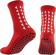 Grip Socks Football Men Grip Socks Football Anti-Slip Socks Breathable Sports Socks with Anti-Blister Rubber Pads Non Slip Socks for Soccer Football Yoga Running Trekking