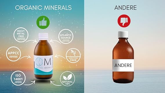 Ormus Organic Minerals 500 mL - Ormus Pure Premium - Concentrated - Minerals from deep - Atlantic Waters - Monoatomic - 1 Unit