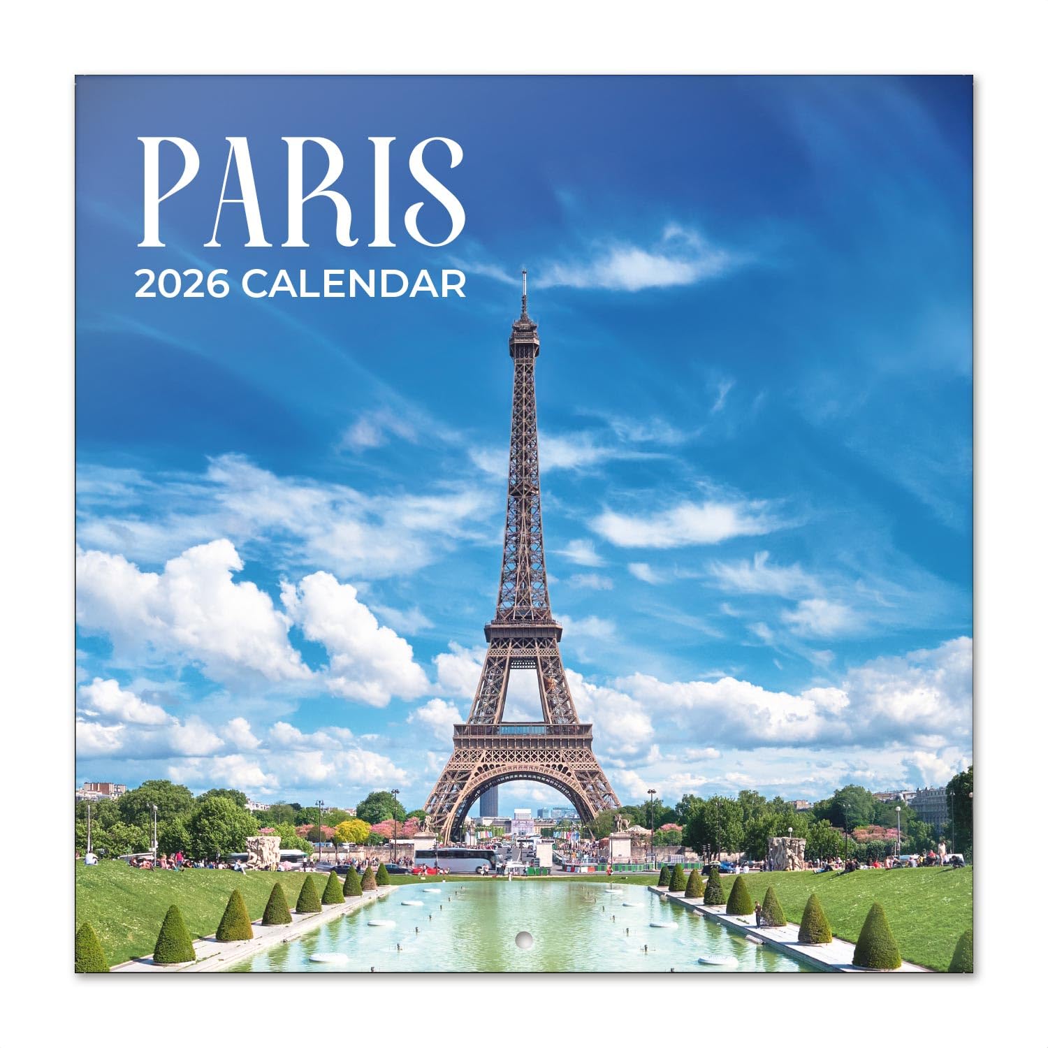 Paris Wall Calendar 2026 12" x 12" FSC® Plastic Free - Starts Week On Sunday | Family Planner Travel Calendar 2026