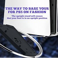PRITOK PlayStation 5 Slim Függőleges Állvány, PS5 Slim Konzol Tartó Fekete 4
