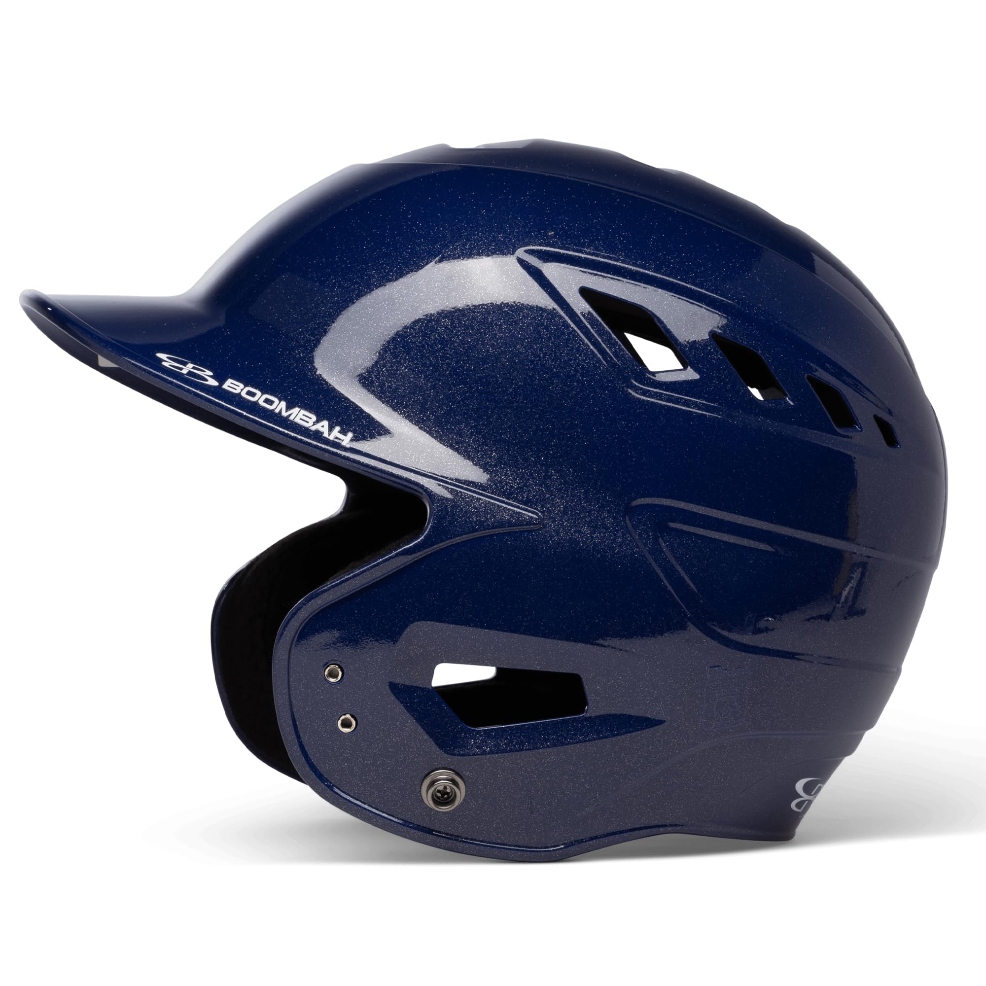 Boombah DEFCON Metallic Gloss Solid Batting Helmet NOSCAE Navy - Size Senior 7