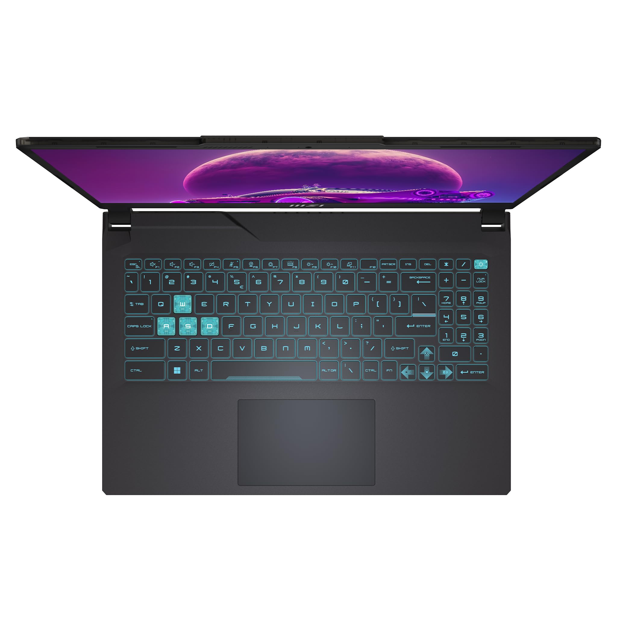 MSI Cyborg 15 Cyborg Gaming Laptop, Intel i7-12650H, 32 GB DDR4 RAM, 2 TB PCIe SSD, 15,6" FHD (1920x1080), Nvidia G-Force RTX 4060, tastiera retroilluminata RGB, W11 Home, nero traslucido