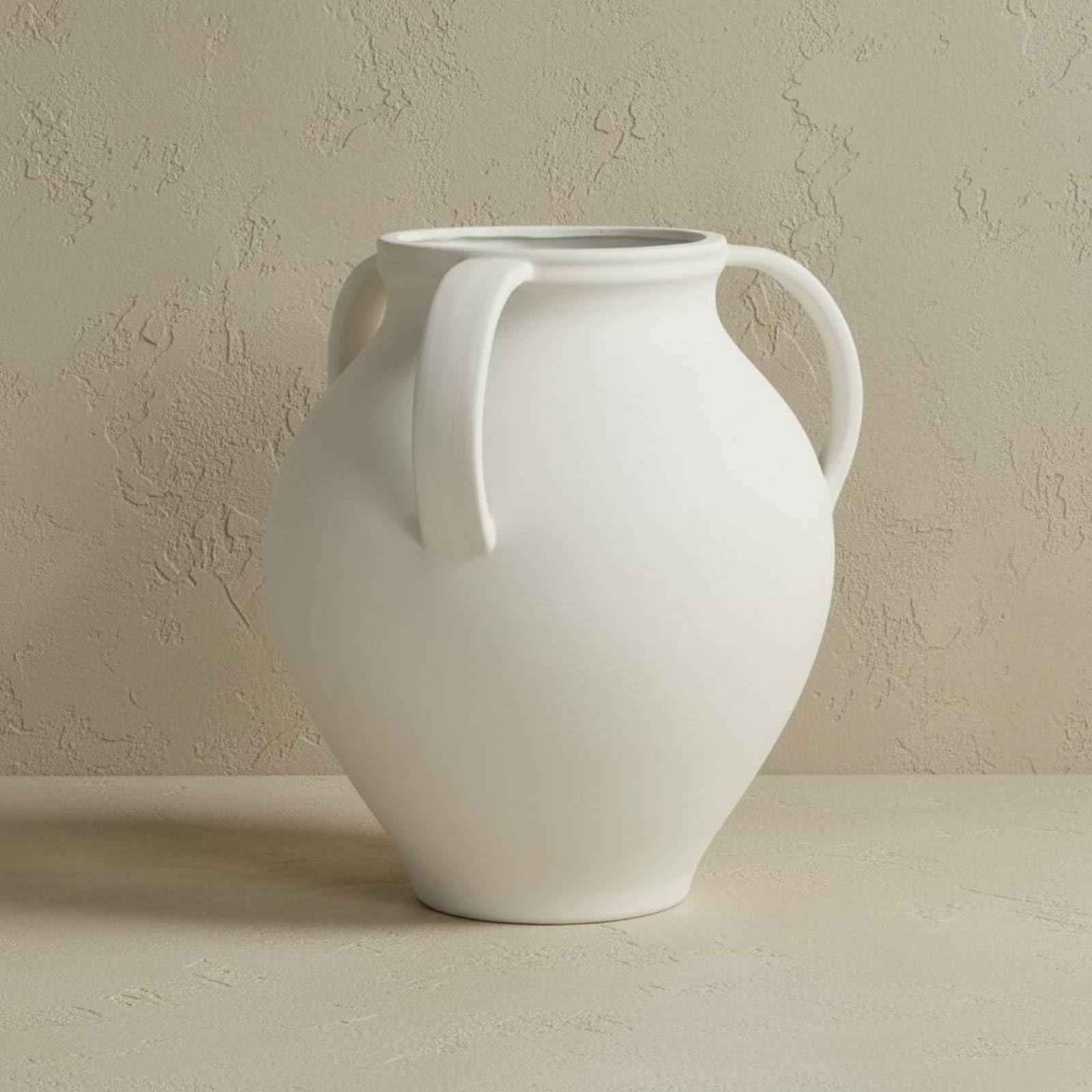 F Fityle Jarrón de Cerámica Jarrón Florero Vasija Centro de Mesa con Forma Redondeada Textura Artesanal Que Aporta Acabado Mate Adecuado para Flores Secas y Artificiales Salón Mesa Recibidor, Negro