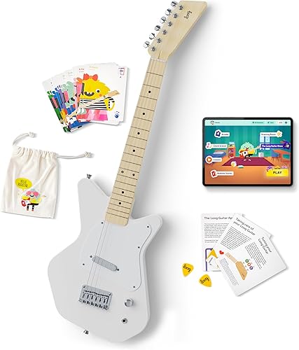 Loog Pro VI Guitarra eléctrica para niños para principiantes a partir de 9 años aplicación de aprendizaje y lecciones incluidas