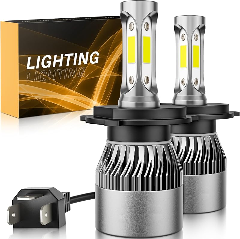 Lâmpadas LED H4/9003/HB2 WISONDAP 6500 K luz branca fria, 60.000 lm, IP68 – Par
