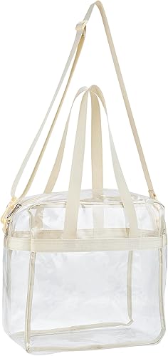 Vista 257 de Oraben Bolsa transparente transparente aprobada para estadios de 12 x 6 x 12 pulgadas, bolsa de estadio para trabajo, juegos deportivos, gimnasio