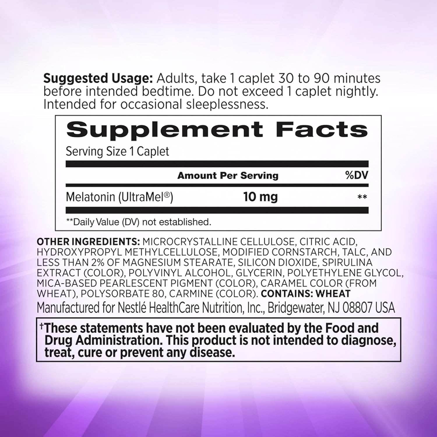 REMfresh Max Strength 10mg Melatonin Drug-Free Sleep Aid Supplement, 48 Caplets : Health & Household