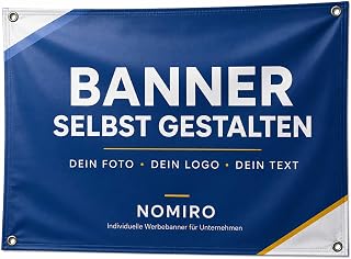 Plane personalisiert mit Logo und Wunschtext ab 100x50 cm - Banner selbst gestalten - Werbebanner