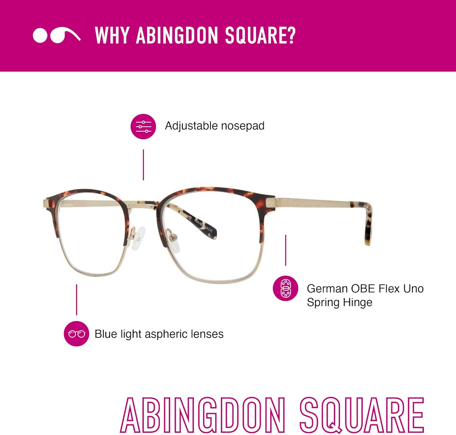 Scojo New York Abingdon Square Blue Light Reading Glasses, Handmade Scratch Resistant Readers for Women and Men - Image 2