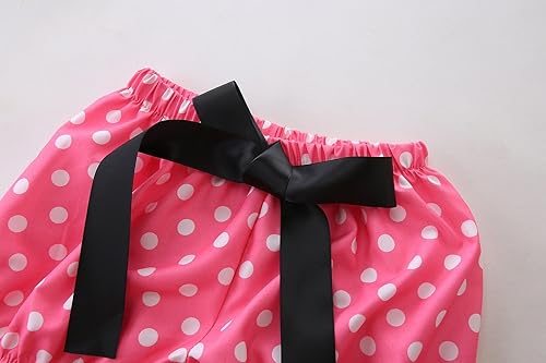 Vista 7 de Mud Kingdom Girls Outfits Cute Cartoon Polka Dots Summer Holiday Clothes Sets